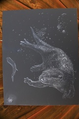 otter on scratchboard by wizardsof12 dcbqs61