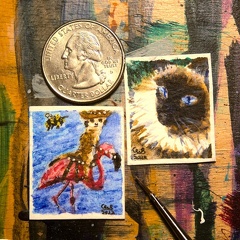 teddy   an unusual adventure  25x30mm watercolors by wizardsof12 dfad886-fullview